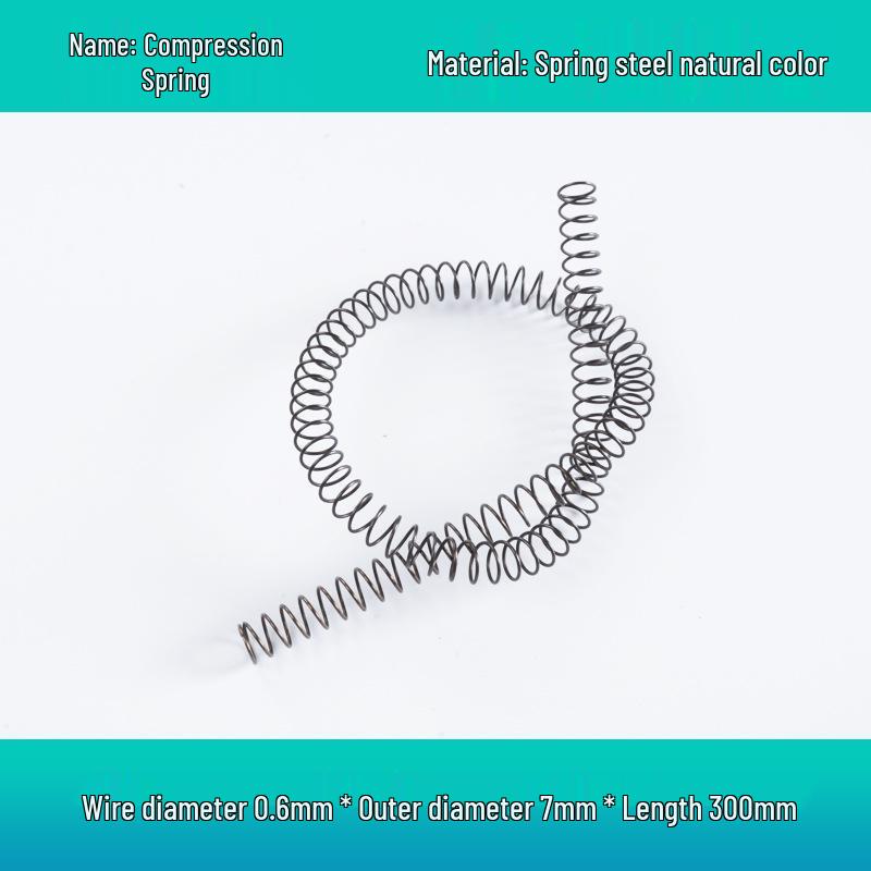 Steel Wire Compression Spring, 1.2-50mm Diameter, Long, Thin & Durable, Yellow, 300 Available