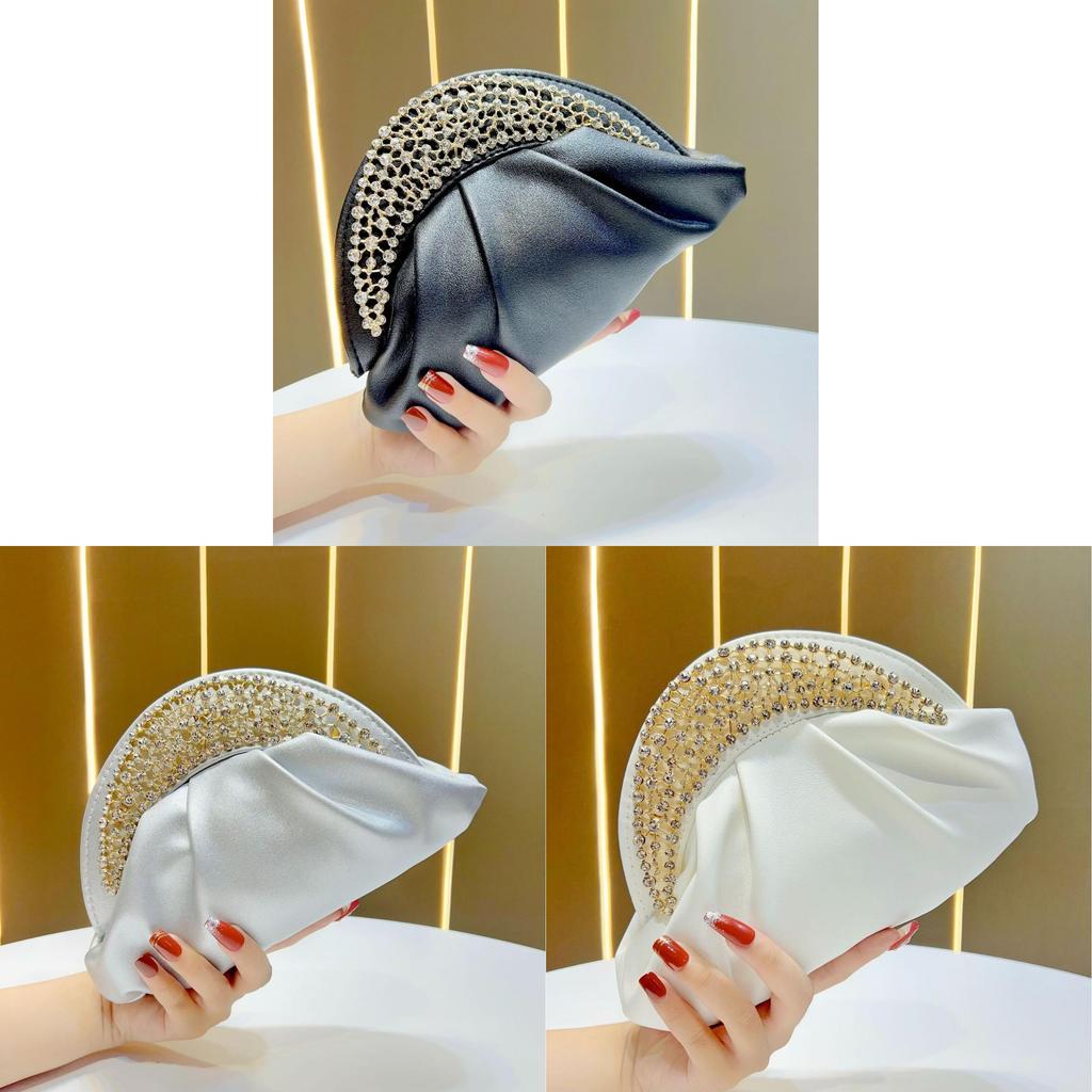 Cloud Bag Evening Clutch With Rhinestone Embellishments For Formal Events