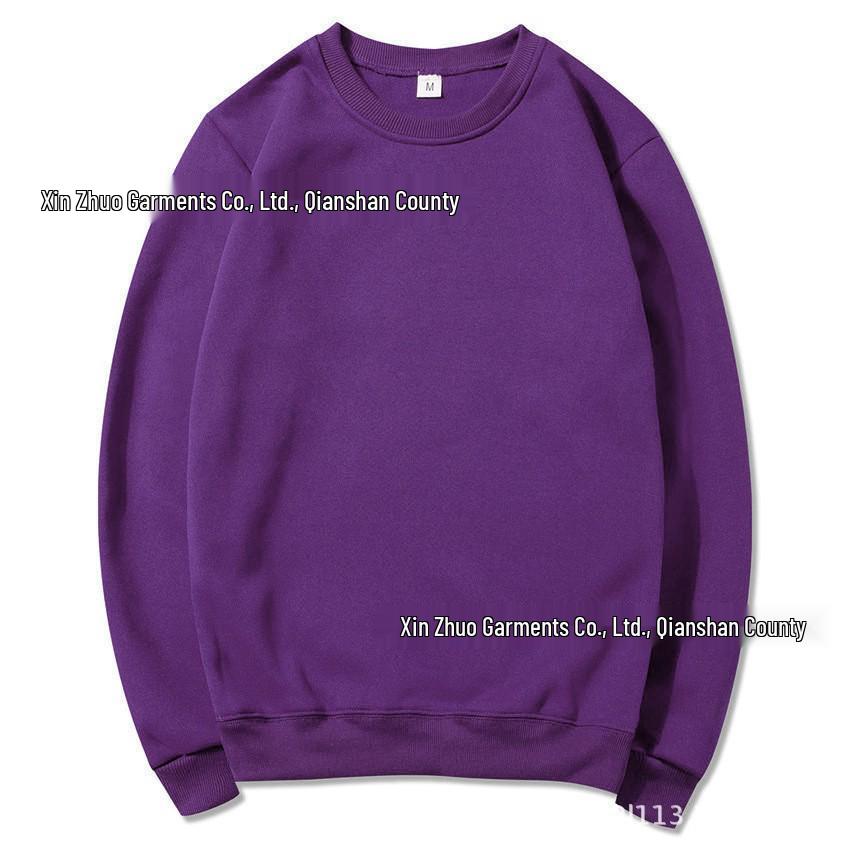 Unisex volná fleecová mikina s kulatým výstřihem - Podzimní/Zimní ležérní oblečení