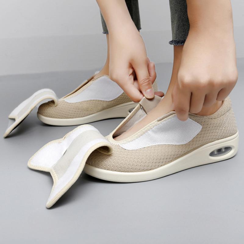 Spring and Autumn Soft Sole Mesh Breathable Velcro Women's Casual Comfortable Sports Walking Shoes