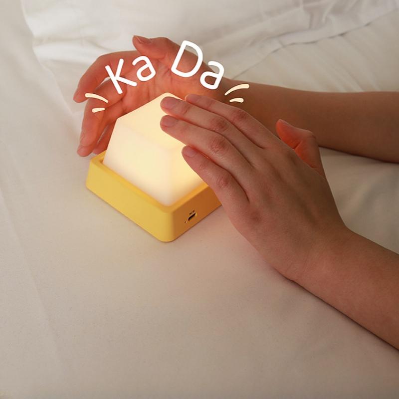 1Pc Decompression Switch Light USB Charging Stepless Dimming Button Bedside Night Light Bedroom Creative Wall Light Ambient Light