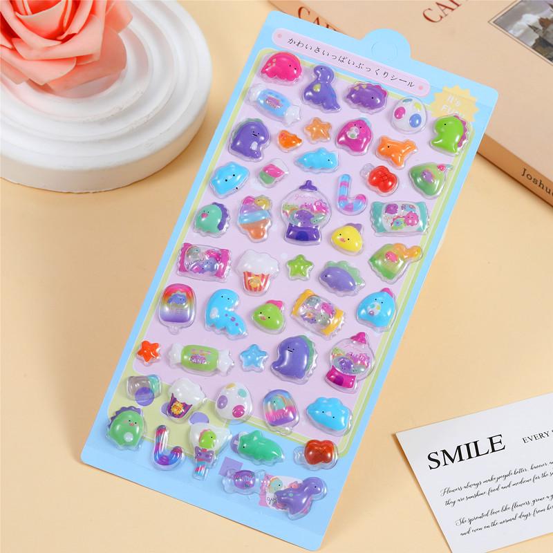 3D Embossed Fun Animal Stickers - Cute & Transparent DIY Stickers for Girls Phones