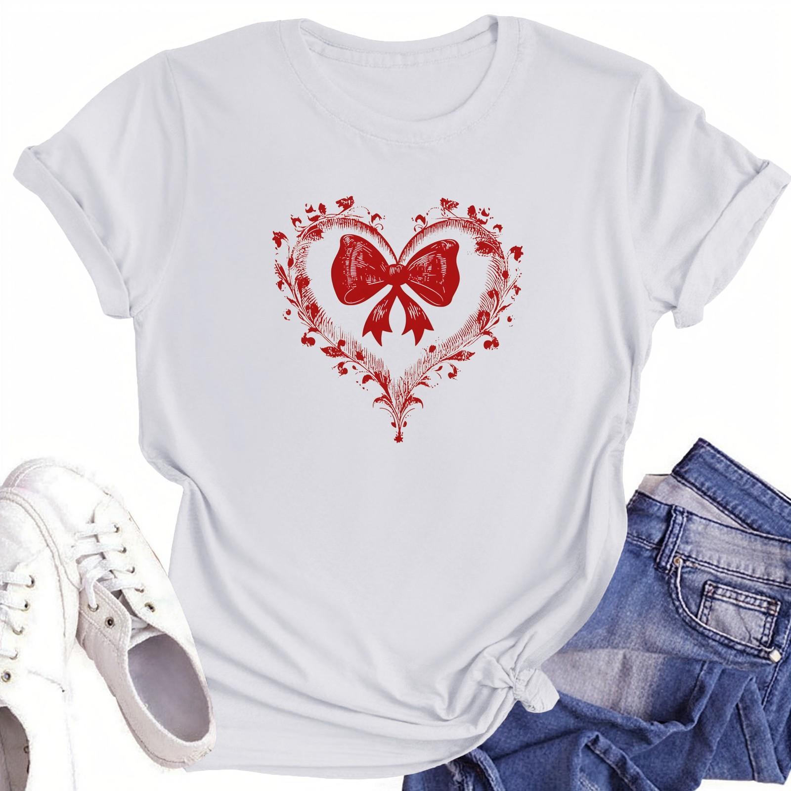 

Футболки з короткими рукавами для жінок Модні топи Легкий м’який повсякденний літній одяг Одяг XL білий