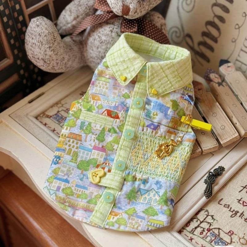 Pet Super Cute Light Spring and Summer Clothes Small Dog Bichon Pomeranian Maltese Cute and Handsome Pet Clothes