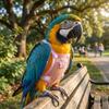 Breathable Mesh Pet Parrot Diaper Snap-Closure with Leash Bird Flight Suits Washable Adjustable Bird Vest Birds Supplies