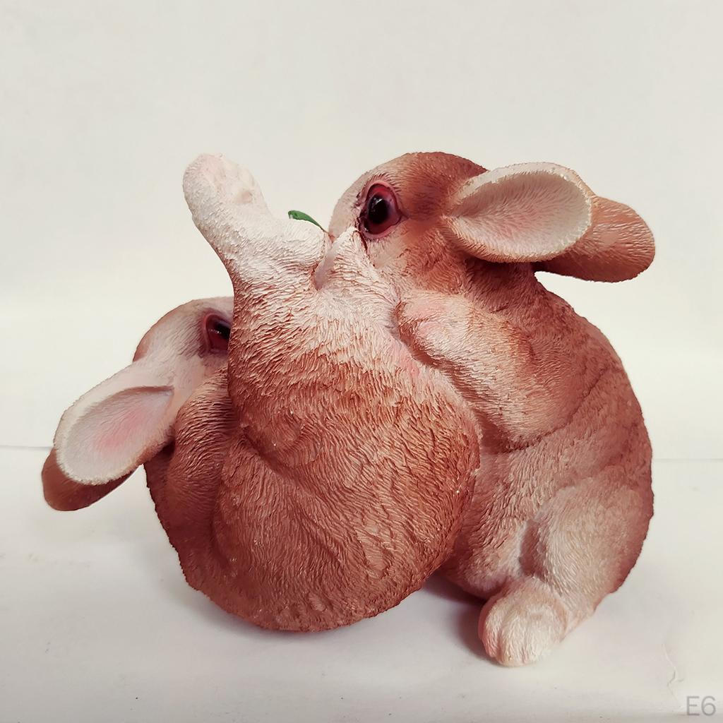 Animal Outdoor Statues Artificial Bunny, Decorative Landscape Figurine for Garden, Patio, Backyard