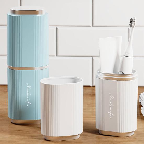 Zahnbürsten-Zahnpasta-Halter, Reise-Mundwasserbecher, lebensmittelecht, glatte Kante, gratfrei, Zahnbürsten-Aufbewahrungsbecher, Reise-Essentials