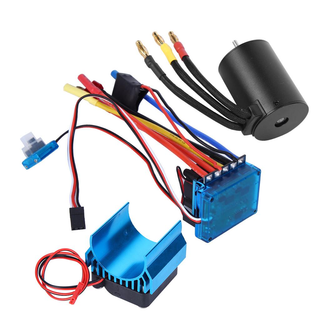 3650 Motor 3100Kv Bürstenloses ESC-Kühlkörper-Set für 110 RC-Auto-Modellzubehör(120A )