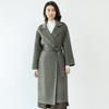 Jielan 2024 Autumn/Winter Women's Double-Sided 100% Wool Mid-Length Loose Coat