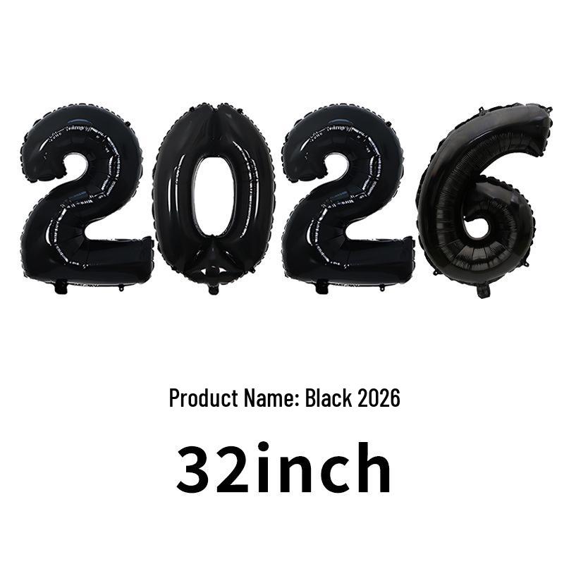 2026 Large Foil Number Balloons Set: 32'' & 40'' for New Year's Celebrations