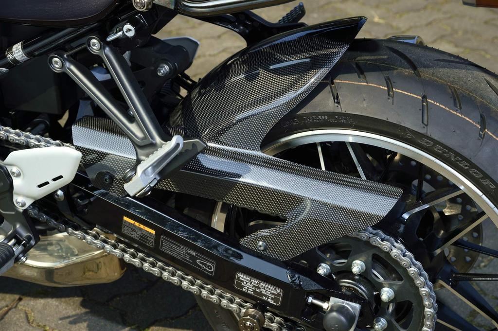 POSH FAITH Motorcycle Rear 13cm Long for Fender, Type, Carbon/Plain Weave, Z900RS/CAFE (2018-2025), 132039-CB