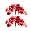 1/2Pcs Artificial Flower with Leaves 12 Fork UV Resistant Fake Plastic Flower Home Table Centerpiece Indoor Outdoor Faux Bloom Decoration