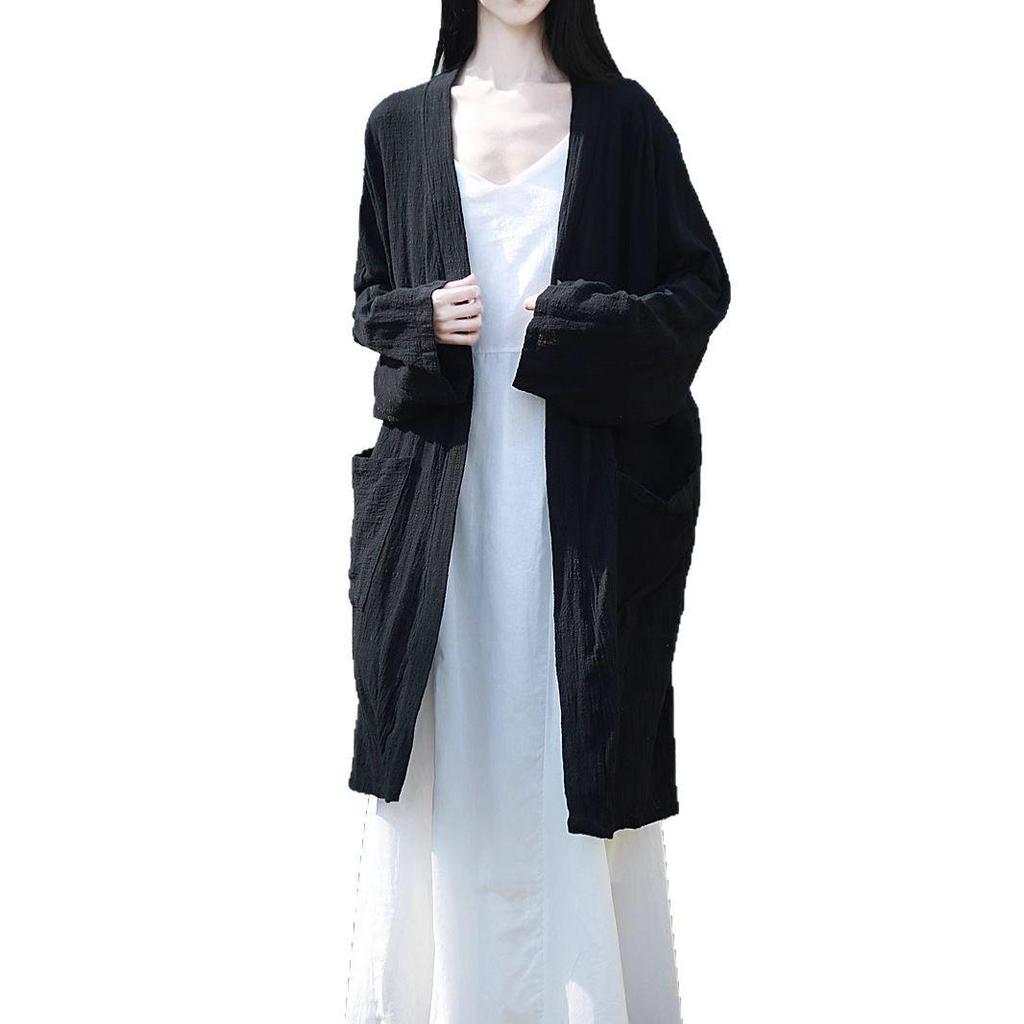 Zen Style Cotton Linen Cardigan - Spring/Summer Sun Protection