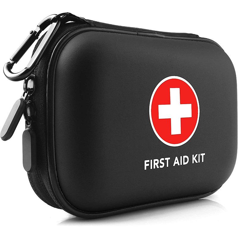 Portable PU Leather First Aid Kit - Multifunctional Zipper Medical Bag for Outdoor and Household Use