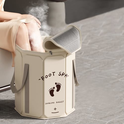 Foldable Footbath Bucket, Simple Bucket for Travel, Business Trips, Laundry, Wash Basin, Freestanding, Ultra-Lightweight, Portable, Waterproof, Perfec