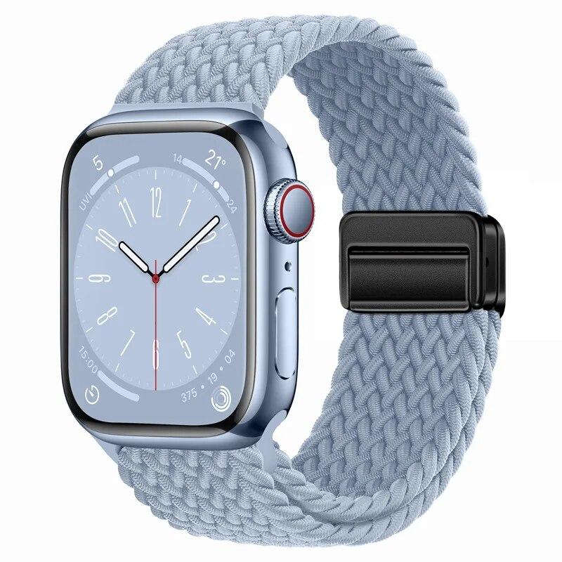 Nylon Strap For Apple Watch 44mm 45mm 49mm 42mm 38mm 40mm 41mm Watchband Bracelet for iWatch Series Ultra 9 8 7 6 5 4 SE 3 Band