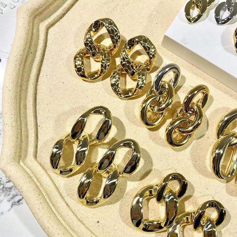 Retro Gold European & American Punk Style Women's Hoop Earrings