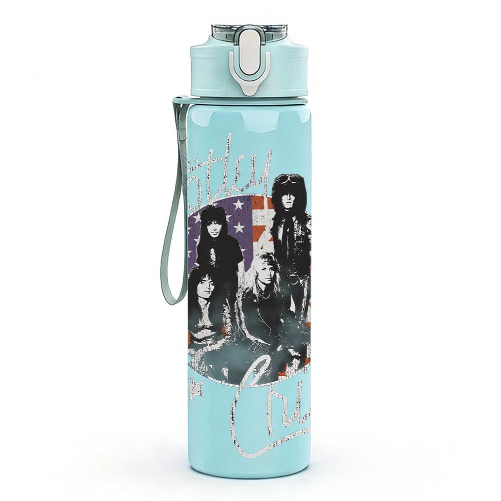 1PC Dark Rock Band Vintage Collage Portrait Print 750ml Portable Sports Water Bottle Leakproof Gym Outdoor Travel Drink Cup