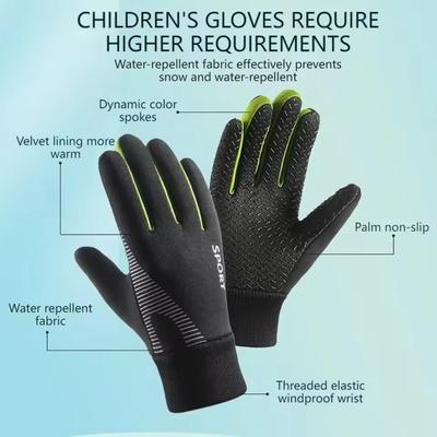 Waterproof Warm Gloves Silicone Anti Slip Winter Gloves New Kids Riding Gloves Outdoor