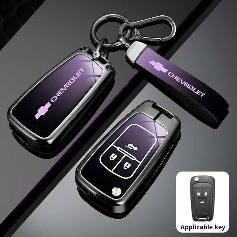 Zinc Alloy Car Flip Key Case Cover Shell Bag For Chevrolet Cruze Aveo Trax Sail Malibu Captiva Prism Spark Protector Accessories