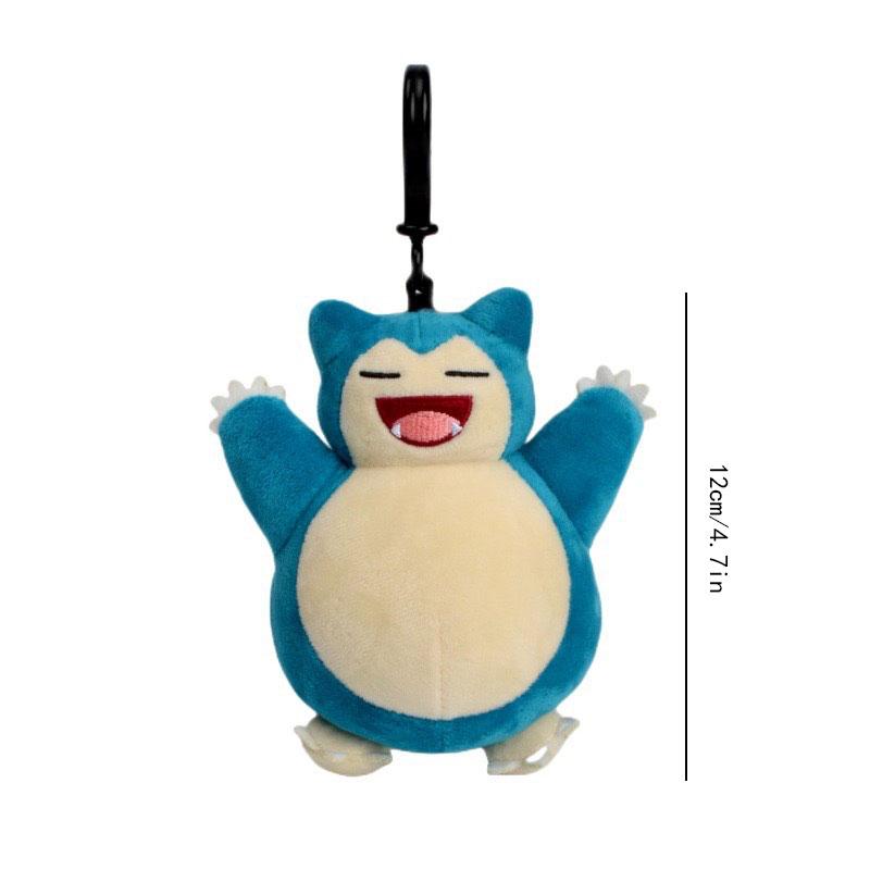 

Snorlax Pikachu Eevee Jigglypuff Bulbasaur Keychain Plush Toy Cartoon & Cute Backpack Pendant Children s Gift