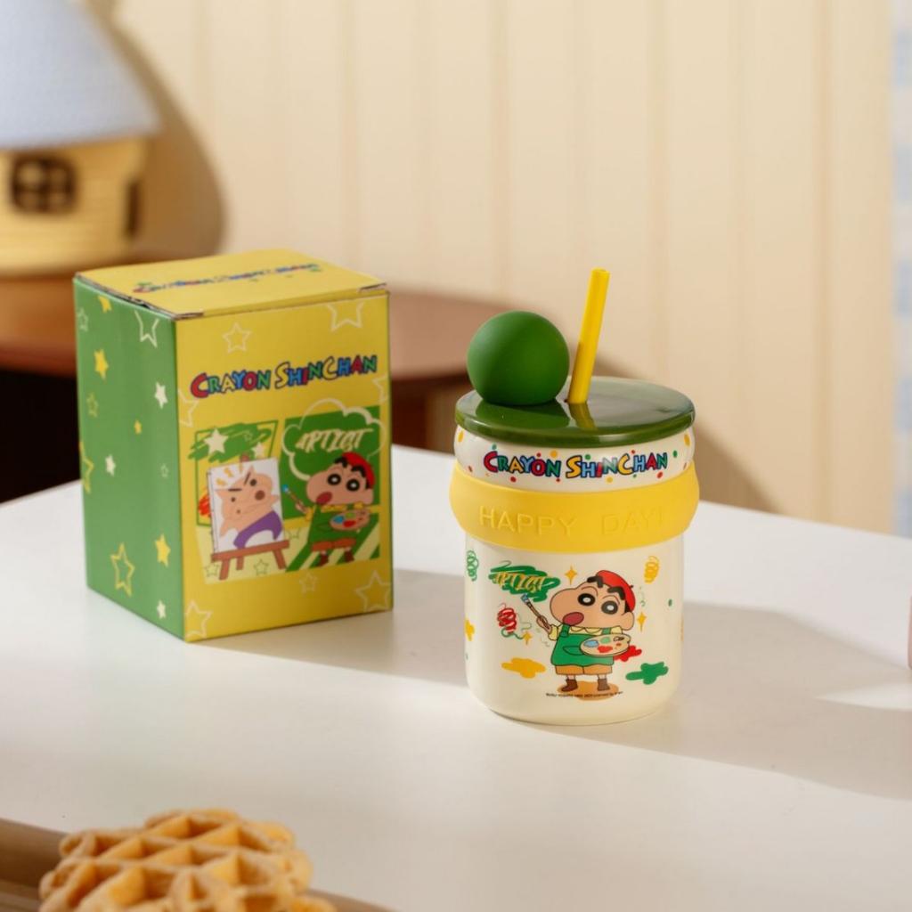 Uroczy kubek Crayon Shin Chan Kubek ceramiczny o wysokim poziomie wyglądu dla dziewcząt Kubek do kawy, mleka do biura Prezent urodzinowy