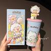 Lazy Sheep Stainless Steel Straw Thermos Cup, Special Water Cup for Students To Go To School, Girls 2025 New High-value Cup