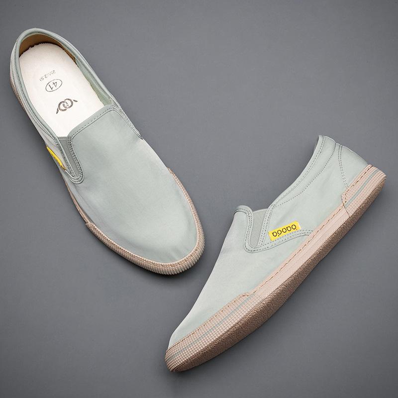 Новые парусиновые туфли повседневные мужские модные низкие туфли без застежек теннисные — фото 7