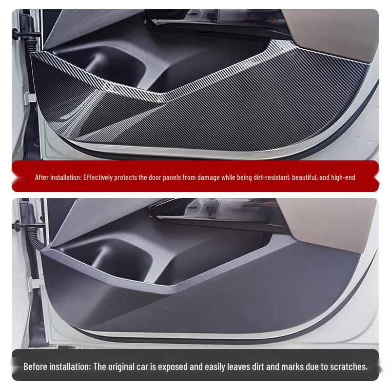 BMW X3 Door Anti-Kick Pad with Carbon Fiber Pattern - Interior Protection Sticker