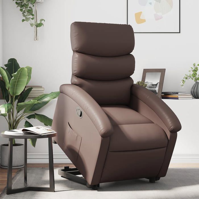 VidaXL Fauteuil Inclinable, Chaise de Relaxation avec Dossier et Repose-pied Réglables, Siège de Salon, Moderne, Marron 3204042
