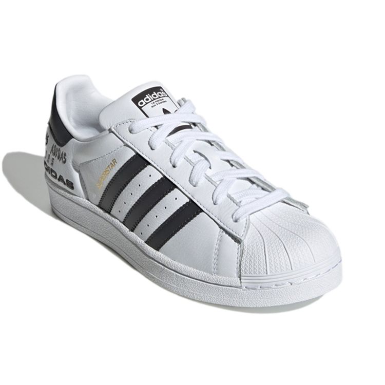 Adidas Originals Superstar Low Top Sneakers Women Sneakers Black White Gold EH1214