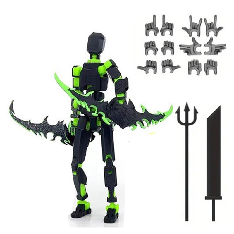 1 Set DIY Dekompressionswerkzeug Lucky 13 Figur Roboter Spielzeug Gelenk Beweglich 3D-Druck Generation Dummy Titan13 Puppe Actionfigur