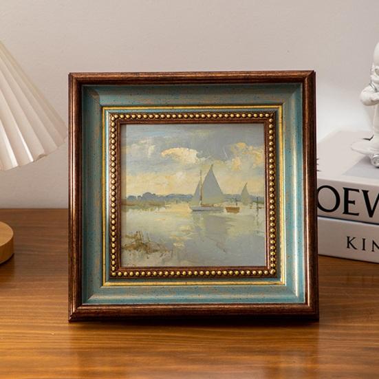 Retro Po Rám Umělecký Rám na Obrázky Východní Estetika Nástěnná Dekorace DIY Prázdný Rám