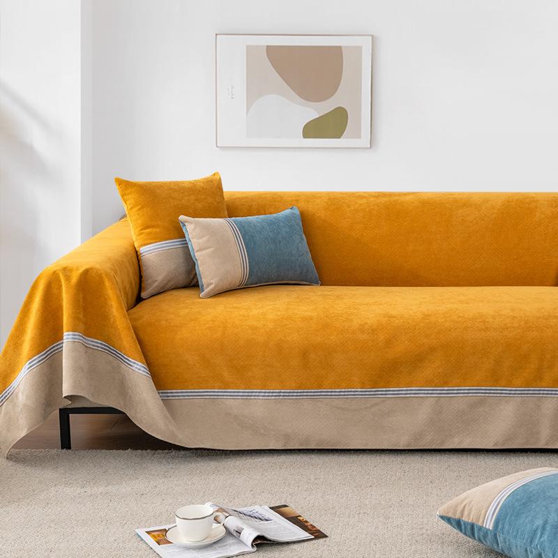 

Ткань с защитой от кошачьих царапин, чехол для дивана, полное покрытие, четырехсезонная универсальная диванная подушка, водонепроницаемый барьер для мочи, антипригарный шерстяной чехол, полотенце 200*130cm