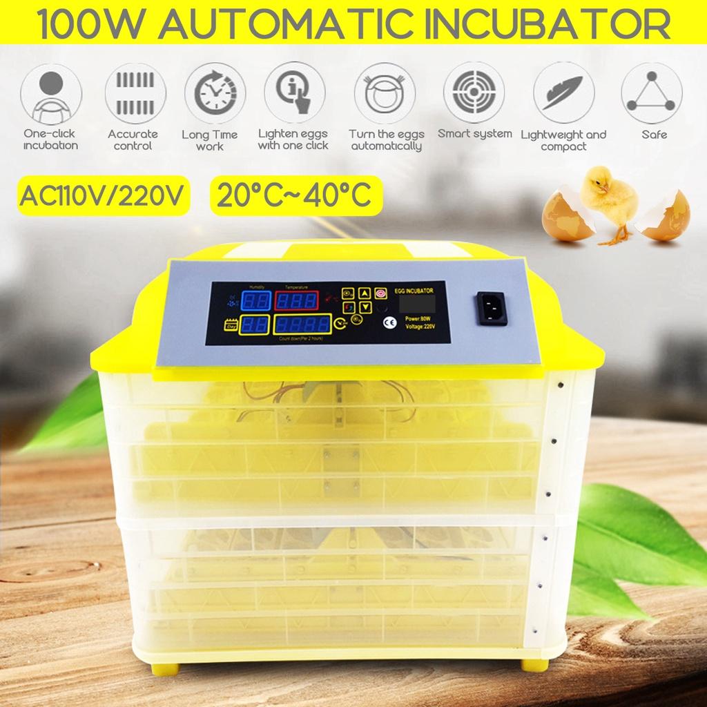 100W Automatic Eggs Incubator Brooder Bird Quail Chick Hatchery Incubator Poultry Hatcher Turner Farm Incubation Tools AC110V/220V  50/60HZEU/US