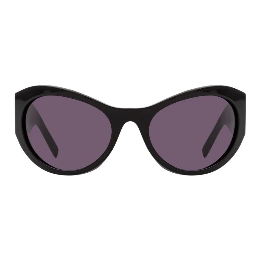 Givenchy Irregular Shape Sunglasses With Logo Unisex sunglasses Black GV40073I6301A