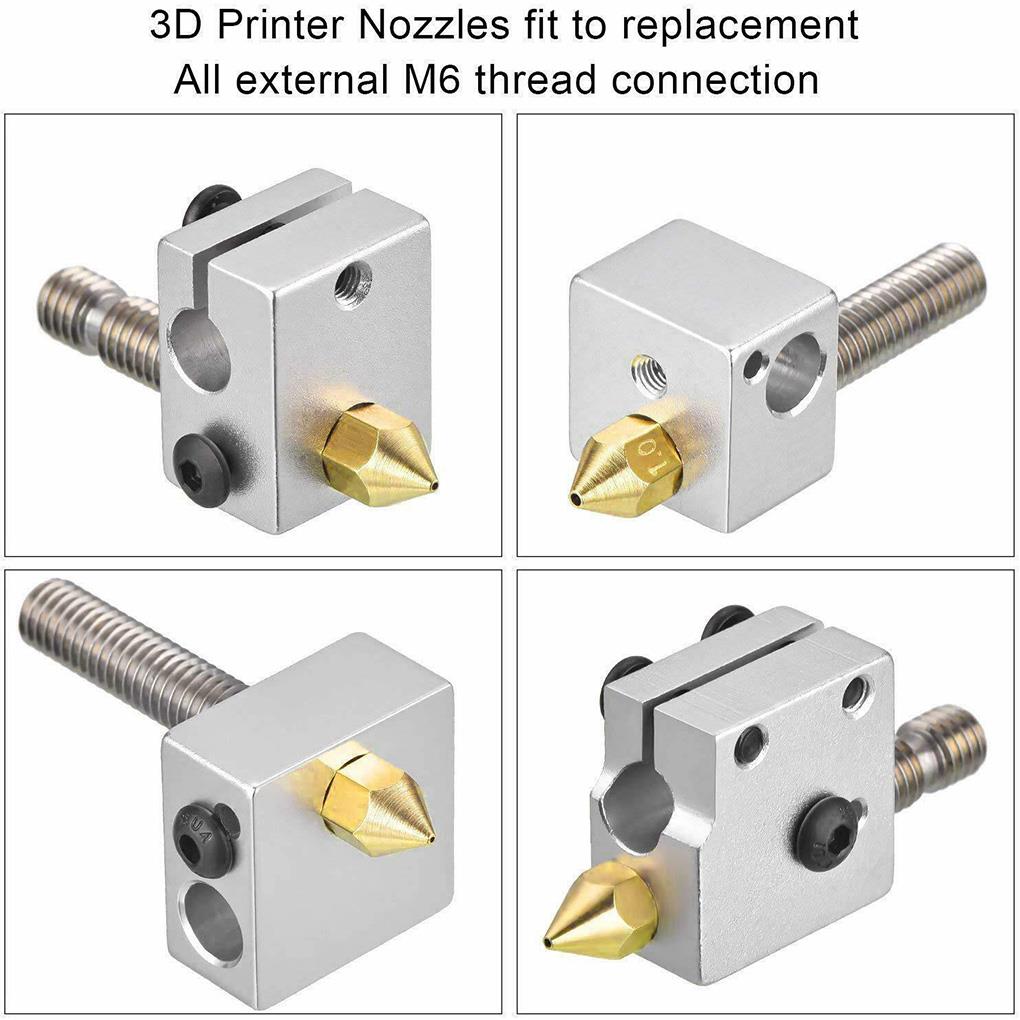 Duza Imprimantă 3D Alamă Cap Extruder Portabil Duză Alamă Filet Ferm Imprimantă, 3mm/1.75mm