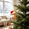 Leichte Weihnachtsbaum-Hängekugeln 2D Flache Acryl-Ornamente, Lebkuchen-Buchstaben-Anhänger mit Weihnachtsmann, Klar Gedruckte Festliche Zubehörteile