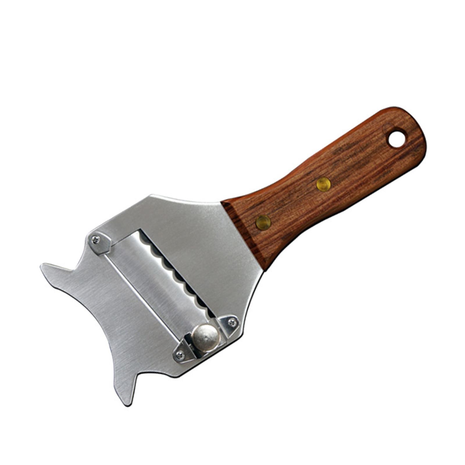 Professional Stainless Steel Truffle Slicer with Wood Handle,Cheese Chocolate Slicer, Household Baking Tools