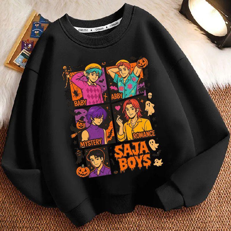 Children's Witch Hunt Team Hoodies, Spring and Autumn Boys' and Girls' Casual Long-sleeved Hoodies