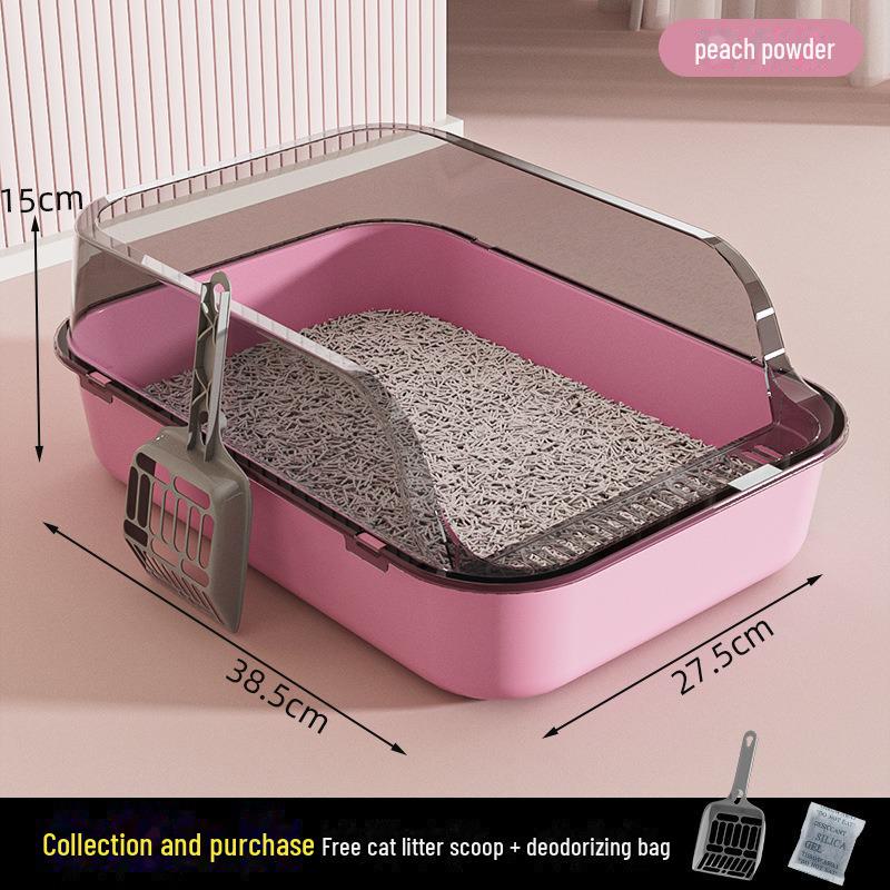 

Высокий полузакрытый кошачий туалет с лопаткой и дезодорирующим мешком