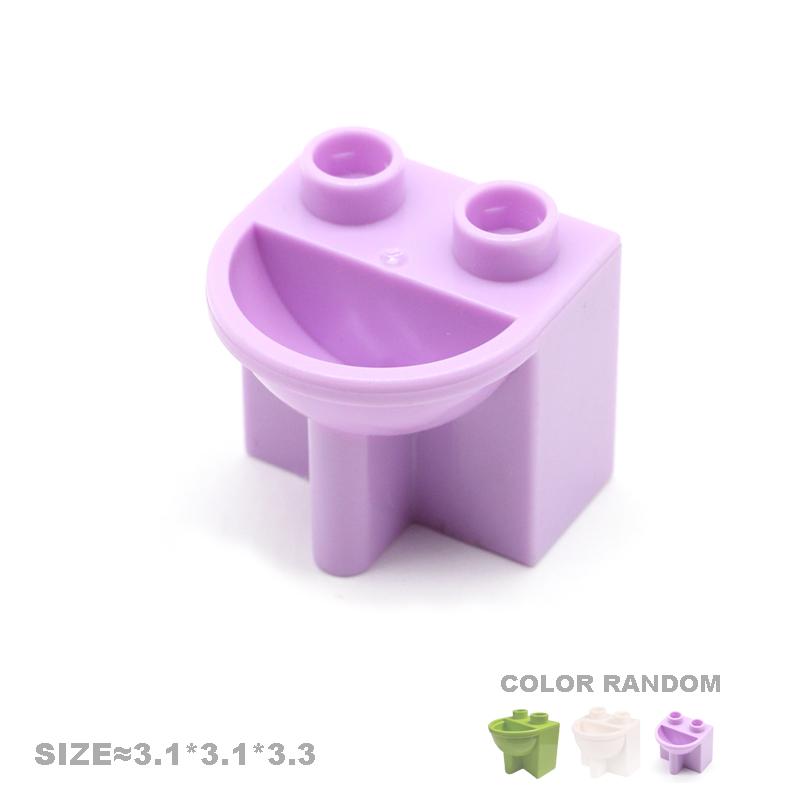 Play House Big Building Blocks Furniture Accessories Utensil Table Chair Compatible Sets Bricks Assemble Toys For Children Gifts