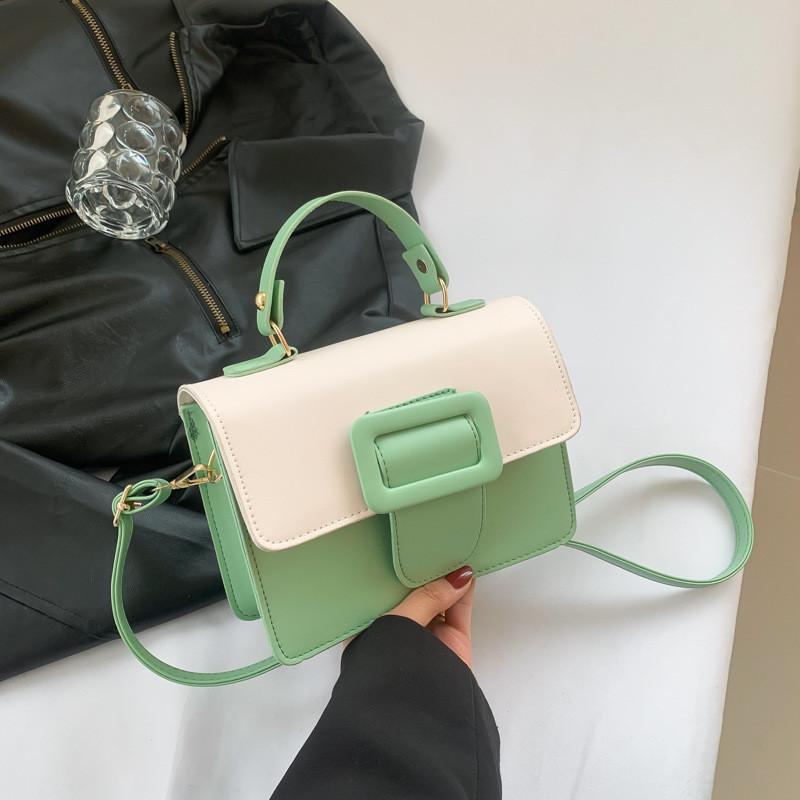 2024 Spring New Trendy Fashion Pu Shoulder Bag Street Style Crossbody Bag Women's Unique Design Chic Small Square Bag Black Blue Green Purple Orange