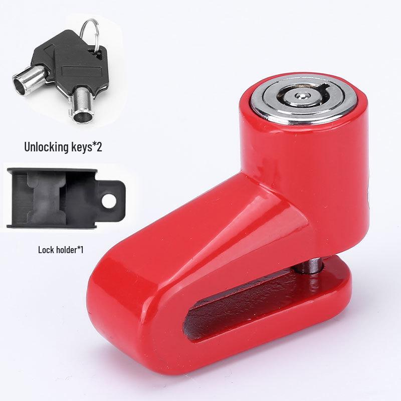 Anti-theft Disc Brake Lock for Mountain Bikes and Motorcycles with Holder