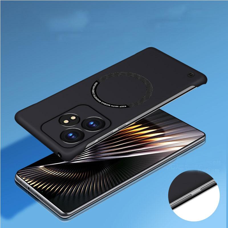 For Magsafe Magnetic Frameless Hard PC Phone Case for Xiaomi Redmi Turbo 3 5G Turbo3 Ultra Slim Wireless Charging Shockproof Cover Shell