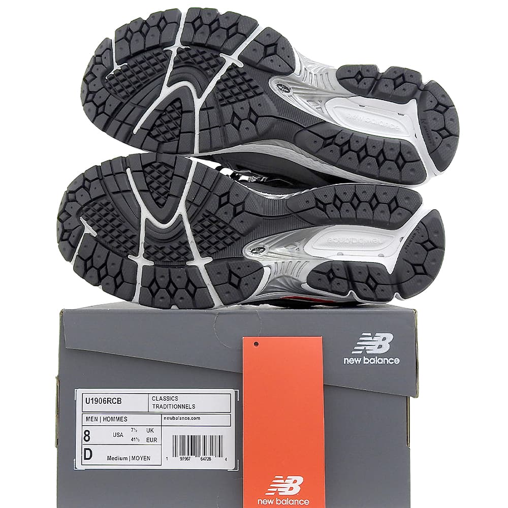 New Balance Men's Mesh Low-Top Sneakers, Black and Gray, 10.2" U1906RCB Shoes 8(US) Black GreyUsed