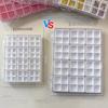 48 Compartment Clear Plastic Storage Box with Lid Detachable Grids for Nail Art Rhinestones Small Jewelry Organizer