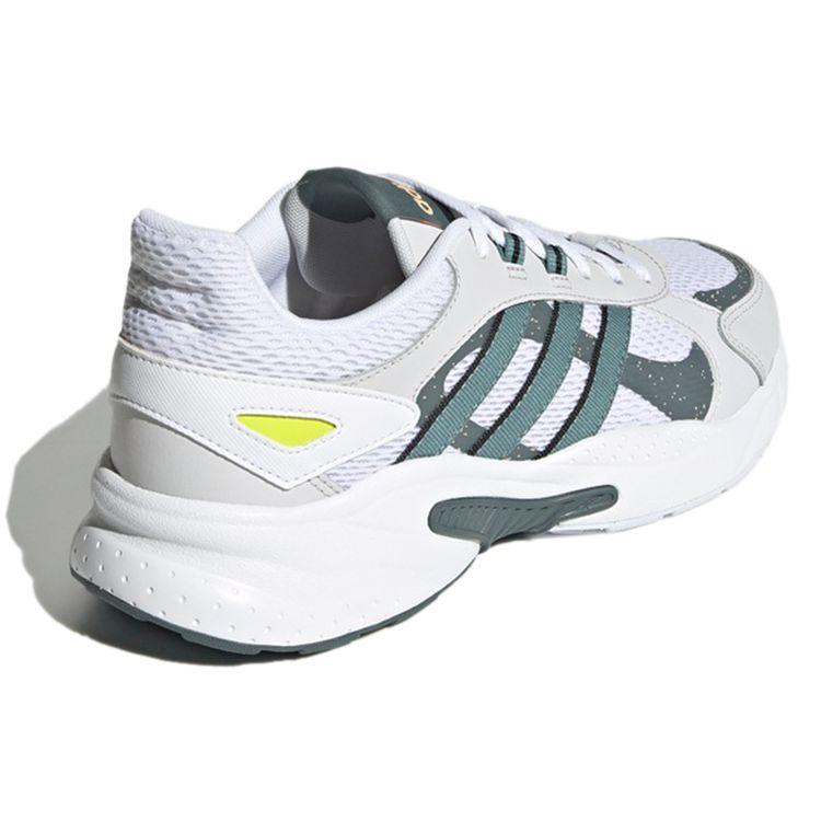 Adidas Neo Crazychaos Shadow Mesh Fabric Synthetic Leather Casual Shock Absorbing Non-Slip Low-Top Lifestyle Shoes Men sneaker White Gray Green FZ1294