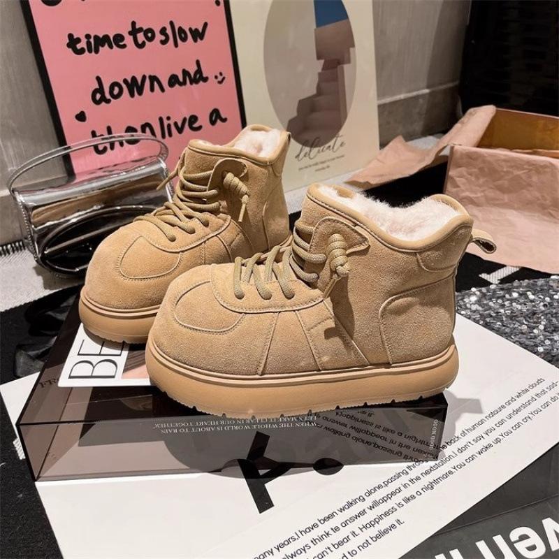 Fashion Kapibala Thick-Soled Snow Boots Women's Ankle Winter Boots Thickened and Padded Snow Boots 2025 New Soft Cotton Snow Boots Casual Women's Shoe