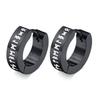 Vintage Norse Viking Runes Hoop Earrings for Men Male Boys,Waterproof Stainless Steel Huggie Ear Gifts Christmas Jewelry